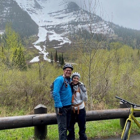 Shannon and husband on a hike